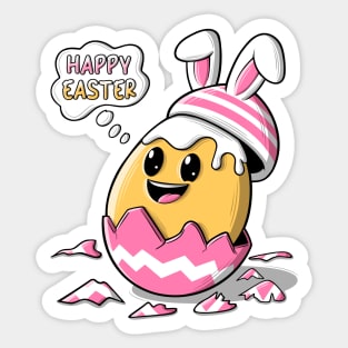 Easter egg with bunny ears Sticker